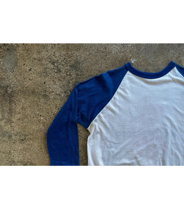 Wild Westside Baseball Tee - Logo / Horse (Blue/White)