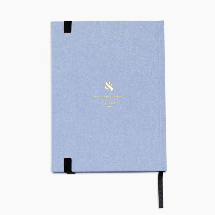Wit & Delight - Light Blue Linen Note to Self Journal