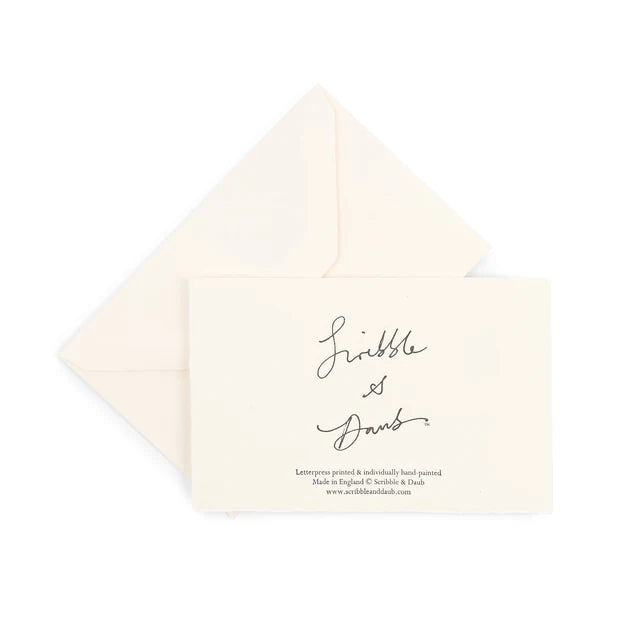 With Love Rosebuds Hand Painted Greeting Card | Scribble & Daub