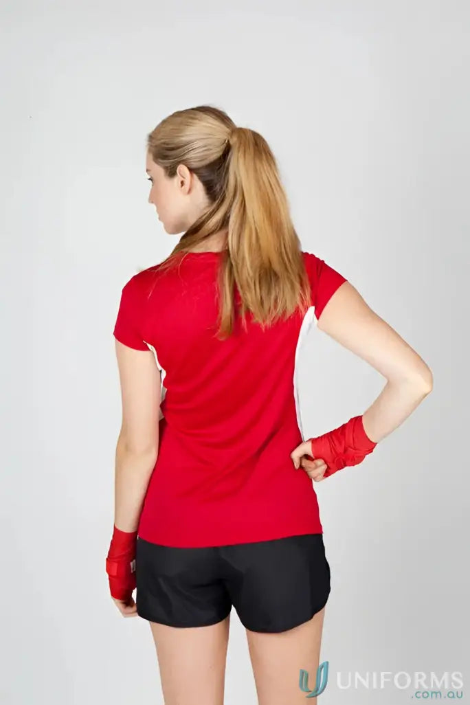 LADIES T-Shirts - Stylish and Comfortable Options for Work and Casual Wear T447LD Womenâ€™s Accelerator Cool-Dry T-Shirt in Red