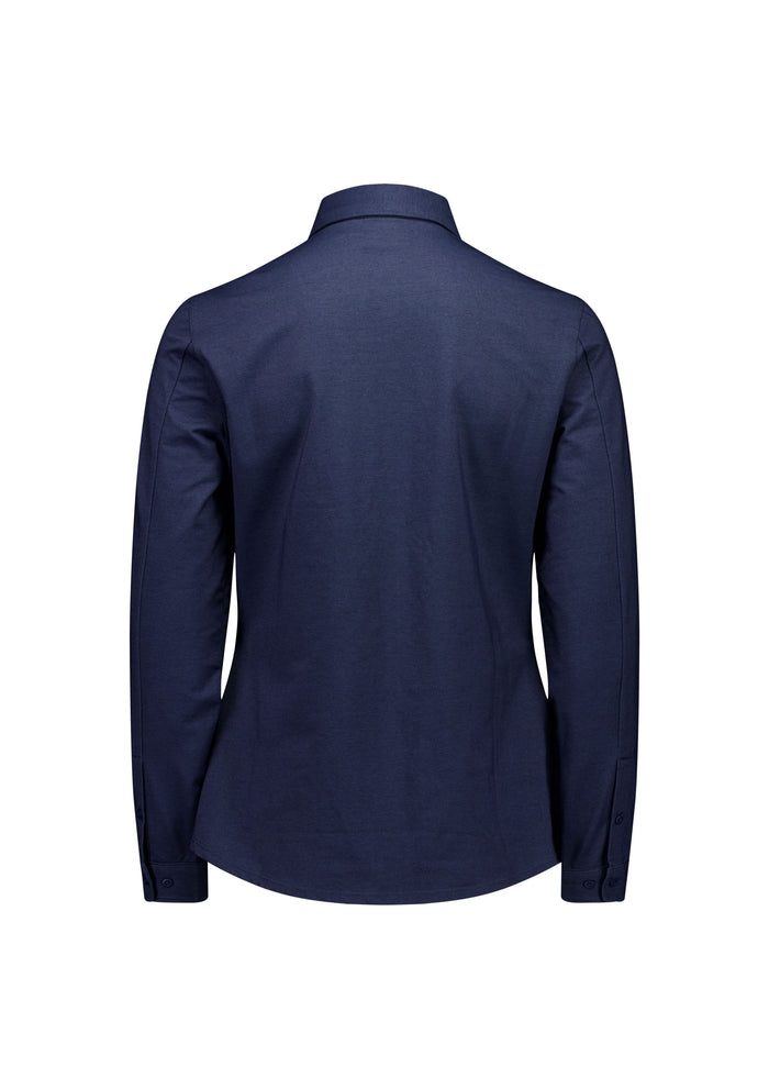 Biz Collection Womens Venture Long Sleeve Shirt BS2619LL in Denim Blue product view