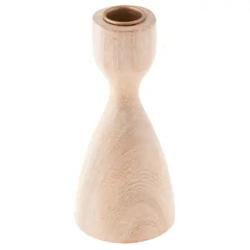 Wood Turned Candle Holders | Bleached | 2 Sizes - Magnolia Lane co. Home + Garden + Gift
