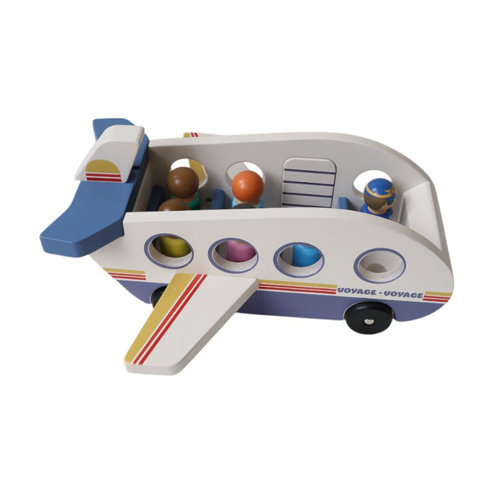 Le Petit Souk - Wooden Toy - Voyage Airplane - Side