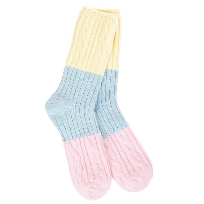 Worlds Softest Socks Women's Light Weight Cable Crew Sock