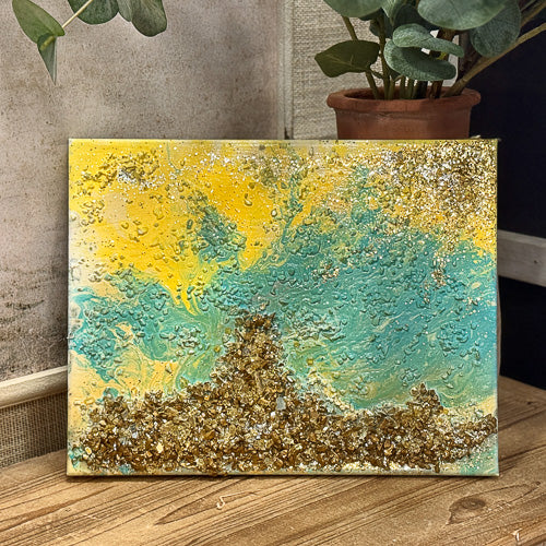 Yellow & Teal Wall Art