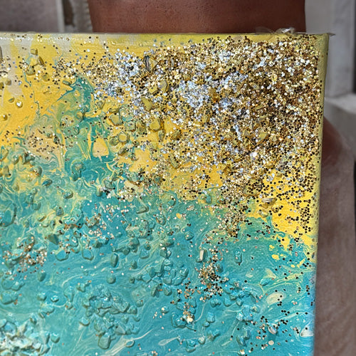 Yellow & Teal Wall Art