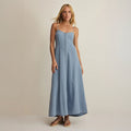 Z Supply Women's Angel Eyes Twill Chambray Midi Dress