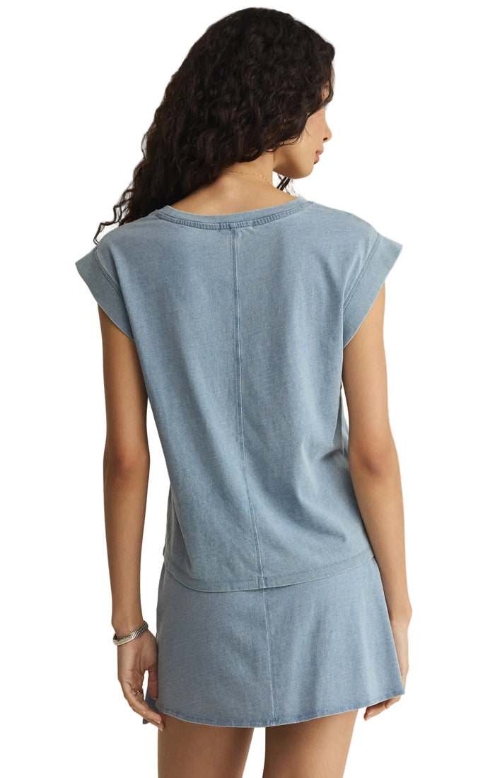 Z Supply Women's Camino Jersey Denim Top