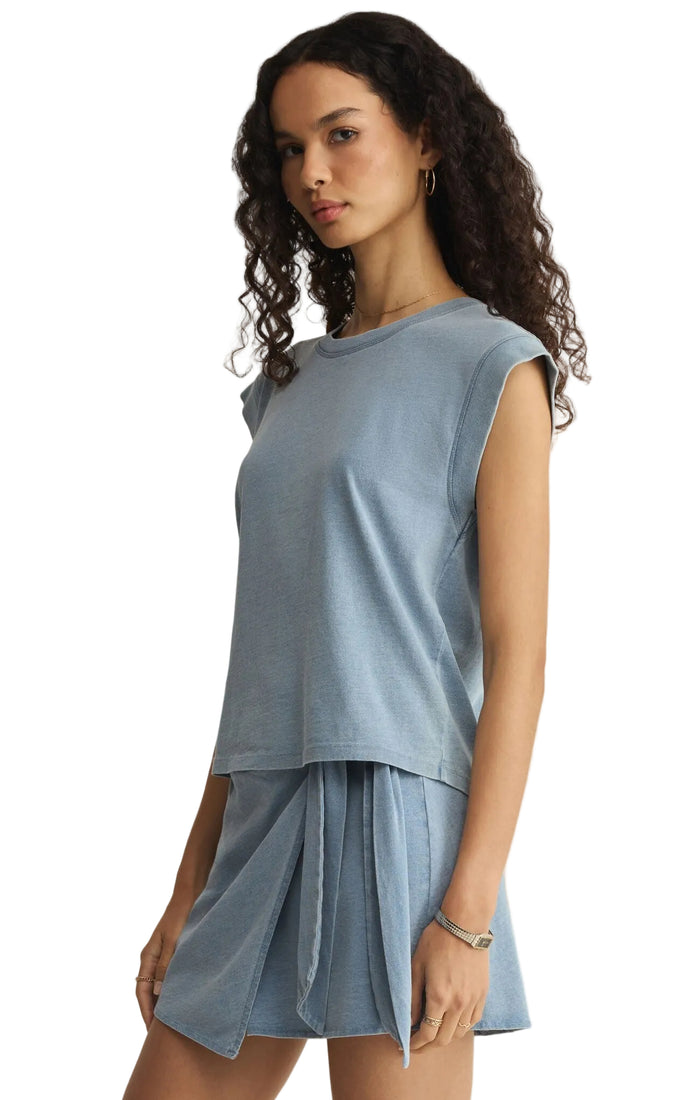 Z Supply Women's Camino Jersey Denim Top