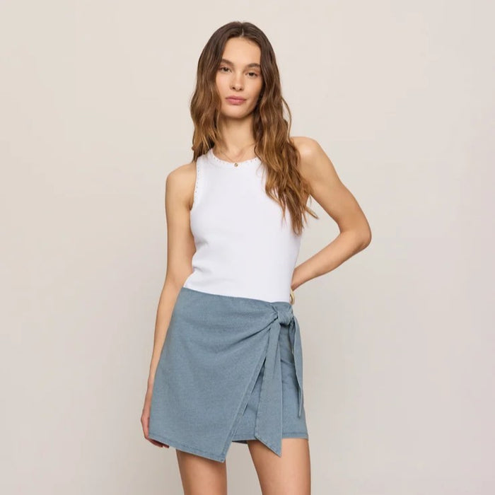 Z Supply Women's Sora Jersey Denim Mini Skirt