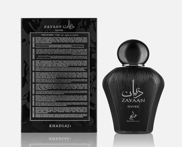 ZAYAAN SILVER 100 ML EAU DE PARFUM FOR MEN - Khadlaj Perfumes