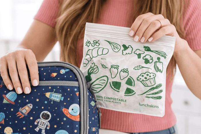 Lunchskins Ziptop Compostable Freezer-Safe Sandwich Storage Bags
